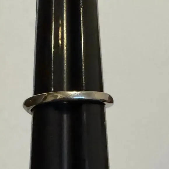 Vintage 89 stainless steel turquiose pinky/ toe ring size 4 - Picture 4 of 7